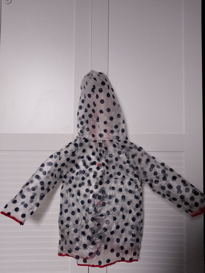 Kız Çocuk Puantiyeli Kapüşonlu Yağmurluk 2-4 yaş - Görsel 2