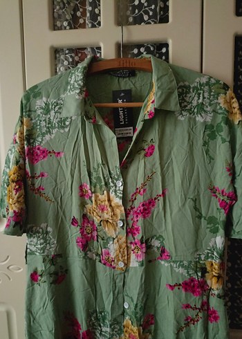 Yeşil Çiçek Desenli Bohem Uzun Kadın Elbise - Görsel 2