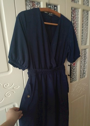 Lacivert Midi  Elbisesi - Görsel 2