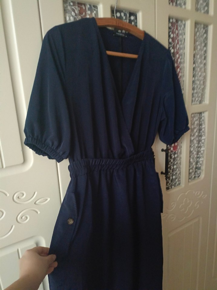 Lacivert Midi  Elbisesi - Görsel 2