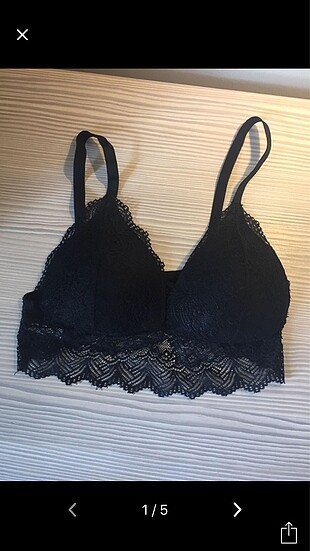 Siyah Dantelli Bralet