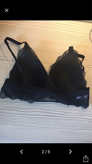 H&M Siyah Dantelli Bralet