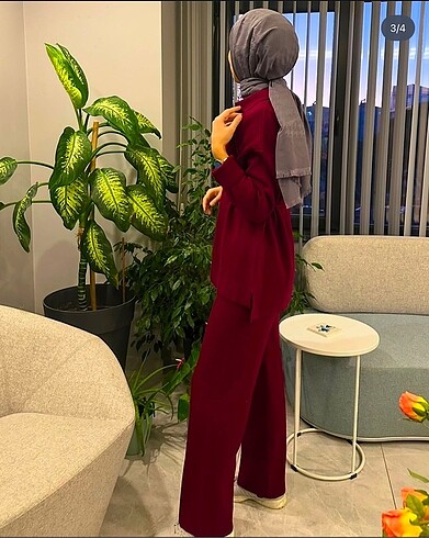 diğer Beden Triko takım bordo