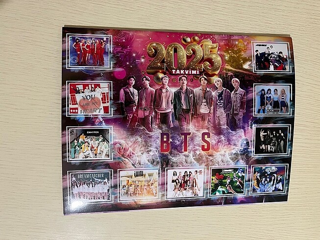 BTS 2025 Duvar Takvimi