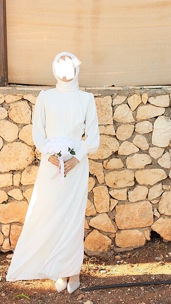 Tesettür nikah elbisesi