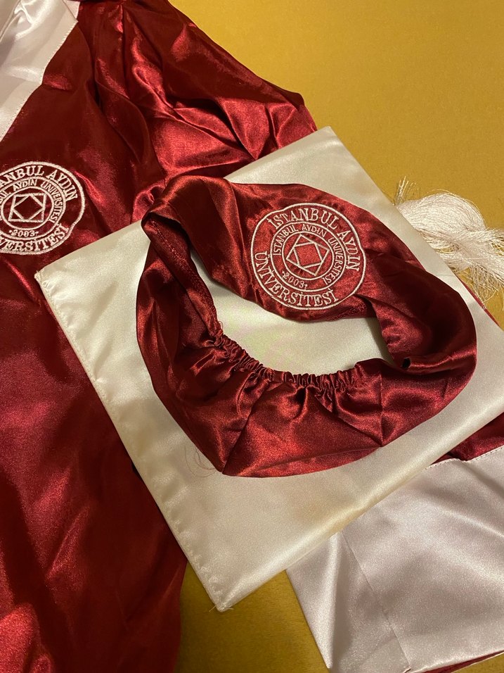 Bordo Uzun Kollu Mezuniyet Elbisesi - Görsel 2