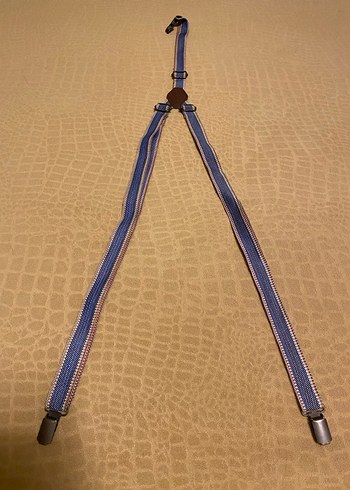 Çocuk için Çok Renkli Çizgili Kot Askı - Görsel 2