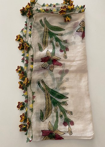 Beden çeşitli Renk VintageDesenli Dantel Kenarlı Bohem Kadın Fular