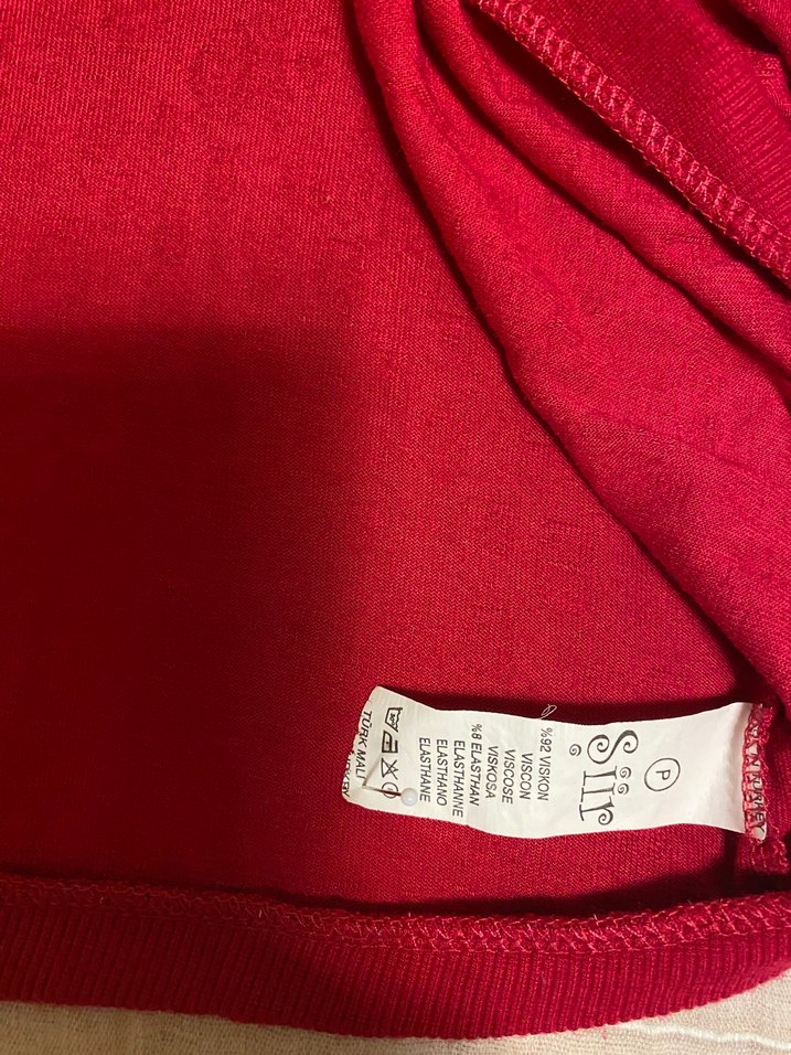 Kız Çocuk Kırmızı Kısa Kollu Bolero - Görsel 3