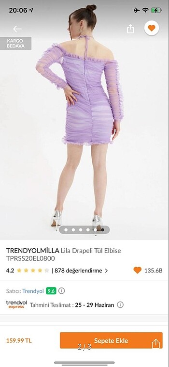 Trendyol & Milla 1 kere giydim defosu yok