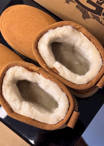 36 Beden ten rengi Renk UGG Gri Süet Dolgu Topuklu Kadın Bot