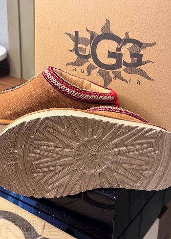 39 Beden UGG Toka Detaylı Platform Topuklu Kahverengi Terlik
