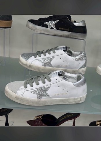 Beyaz Simli Kadın Sneakers