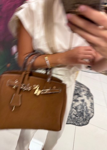 Hermes süet çanta - Görsel 2