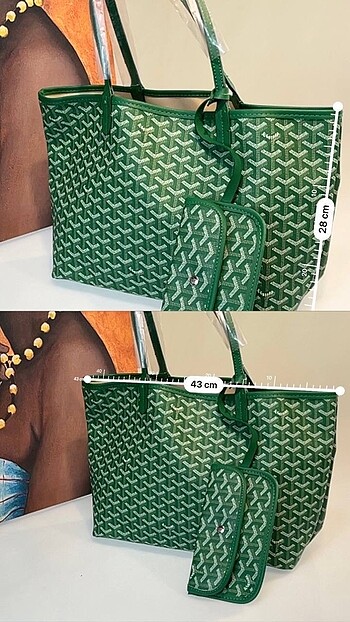  Beden Goyard büyük boy yeşil