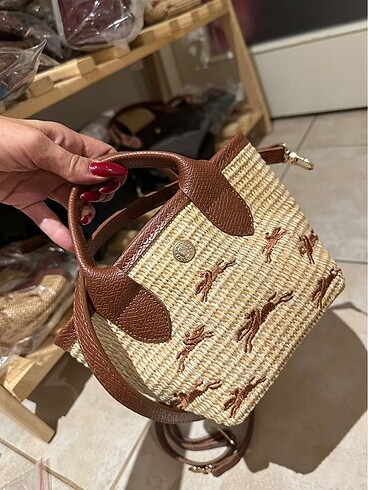 Longchamp Longchamp hasır çanta