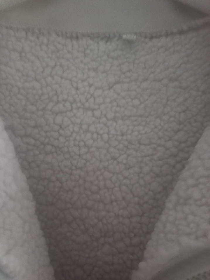 Bej renk Kadın Peluş Kısa Ceket - Görsel 3