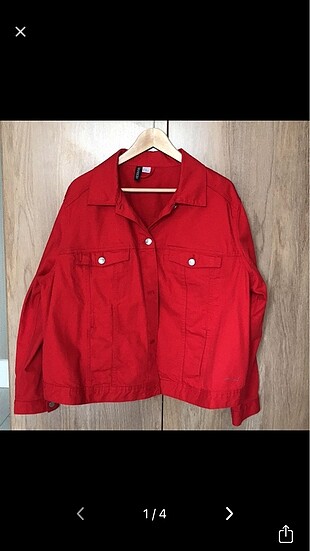 Kırmızı kot ceket