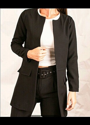 Armonika siyah kadın ceket