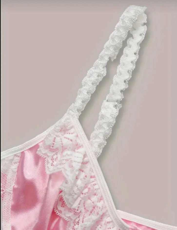 Pembe Dantelli Mini Büstiyer- Kombinezon - Görsel 3