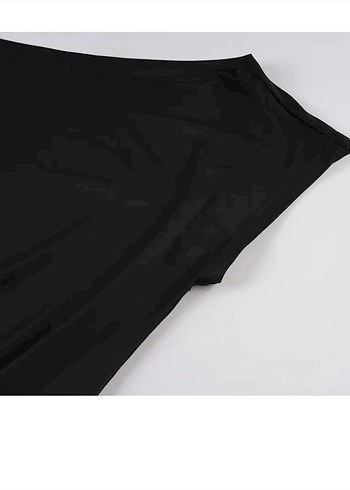 Siyah Mini Kayık Yaka Kadın Elbise - Görsel 5