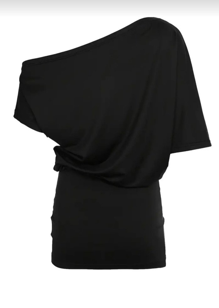 Siyah Mini Kayık Yaka Kadın Elbise - Görsel 3