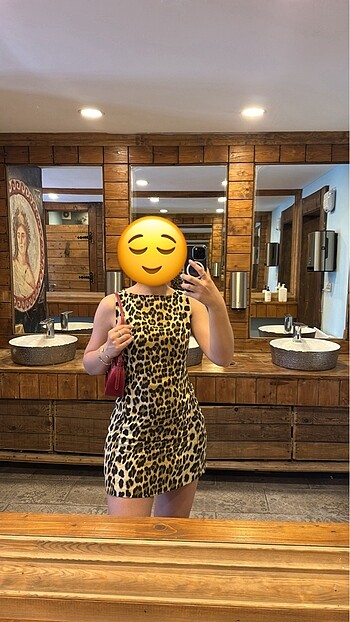 Zara leopar elbise