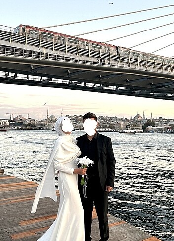 38 Beden beyaz Renk Nikah elbisesi