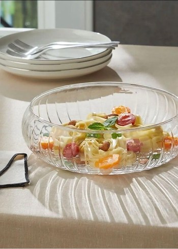 Diğer Beyaz Şeffaf Cam Salata Kasesi