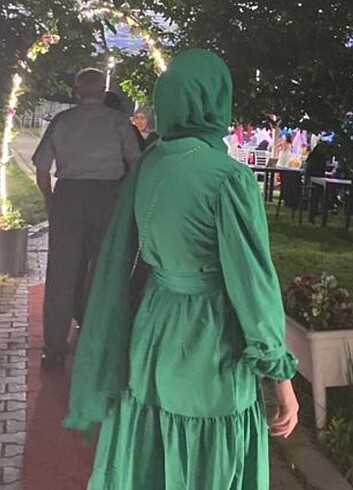 l Beden Moda Gülay yeşil elbise