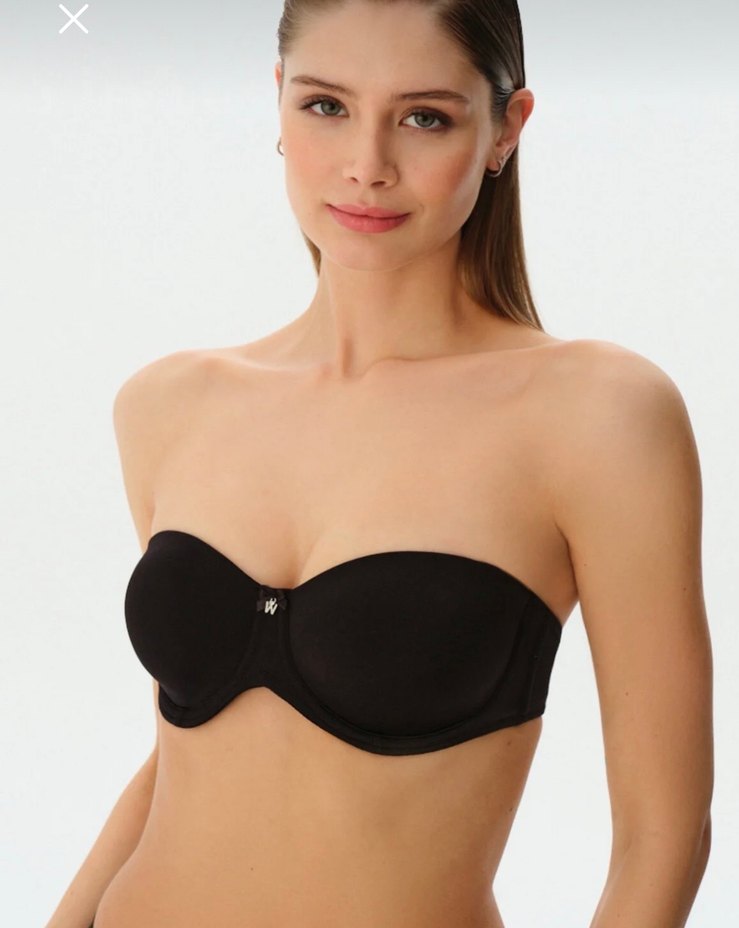 Suwen linda siyah straplez desteksiz sütyen - Görsel 3