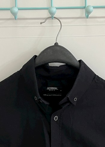 LC waikiki erkek siyah uzun kollu gömlek - Görsel 2