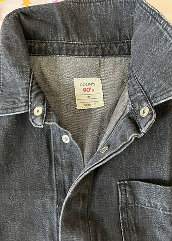 Colins denim Jean kot elbise kemerli 90s - Görsel 3