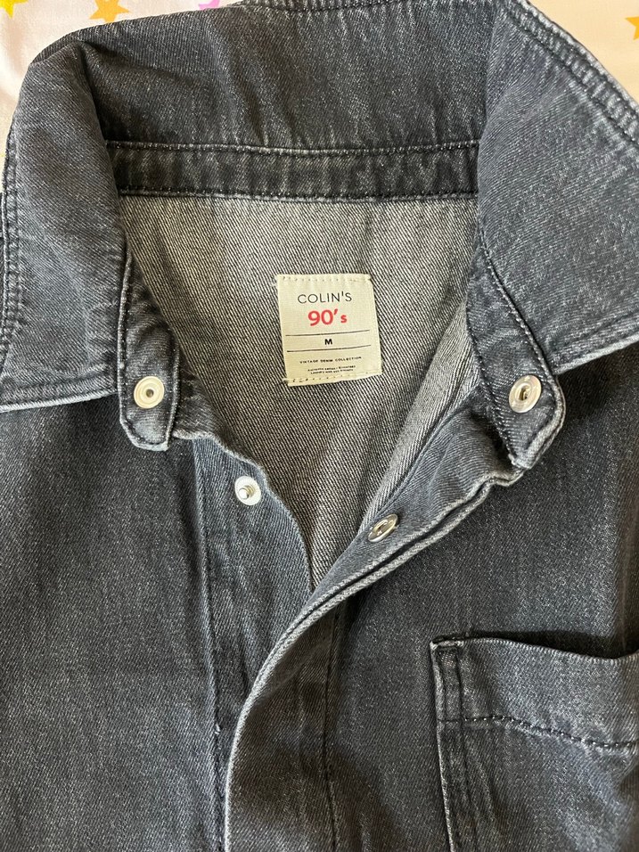 Colins denim Jean kot elbise kemerli 90s - Görsel 3