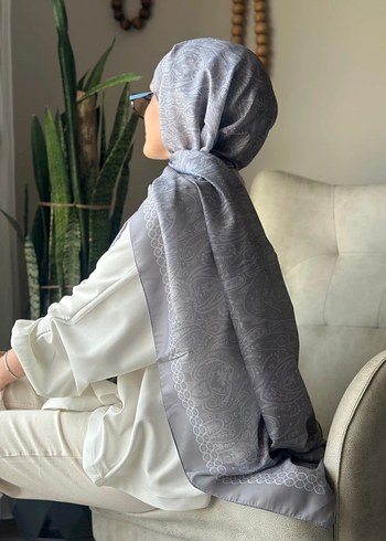 Gri retro Desen soft şal