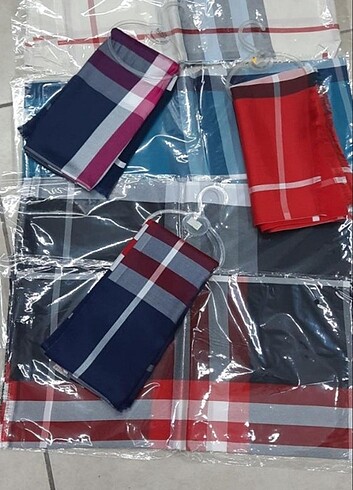 Burberry Desenli Jakarlı Eşarp 