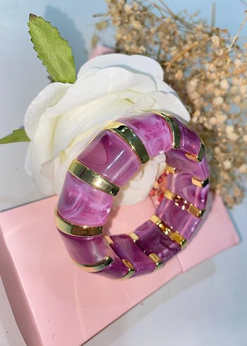 Accessorize Mor Elastik Bohem Bileklik