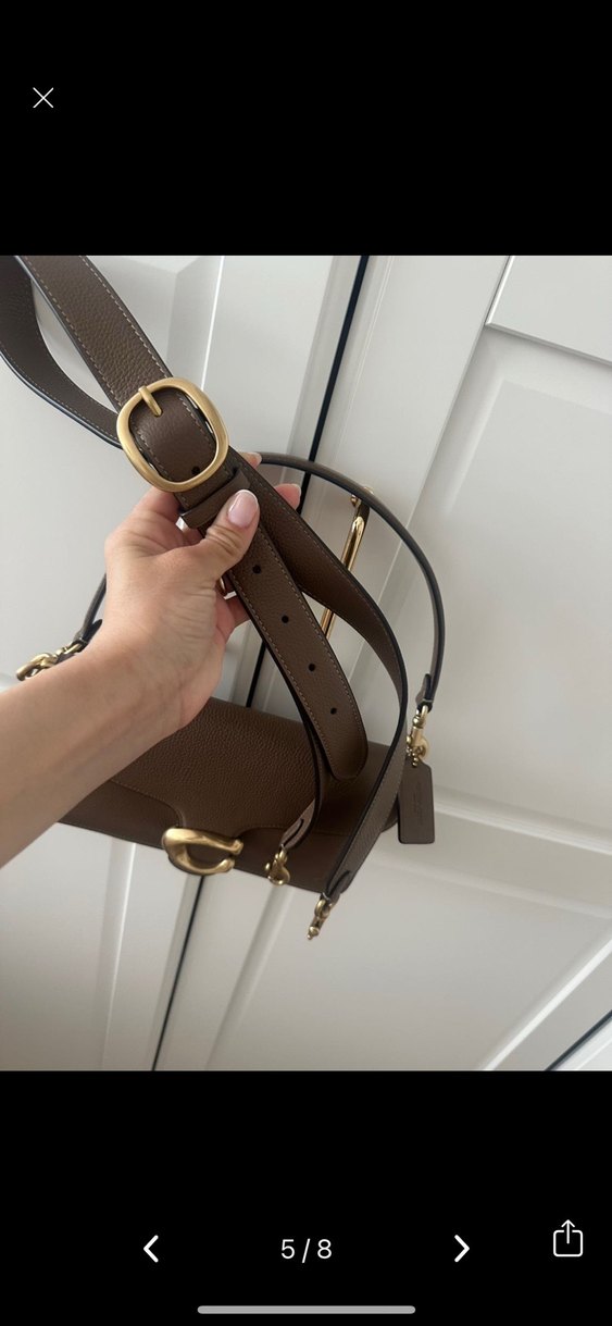 Bej Deri Kadın Omuz Çantası - Görsel 4