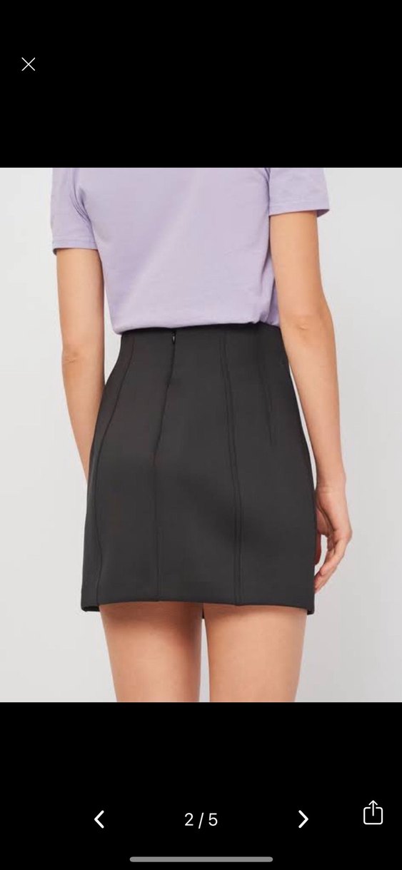 Siyah Mini Dar Kesim Etek - Görsel 2