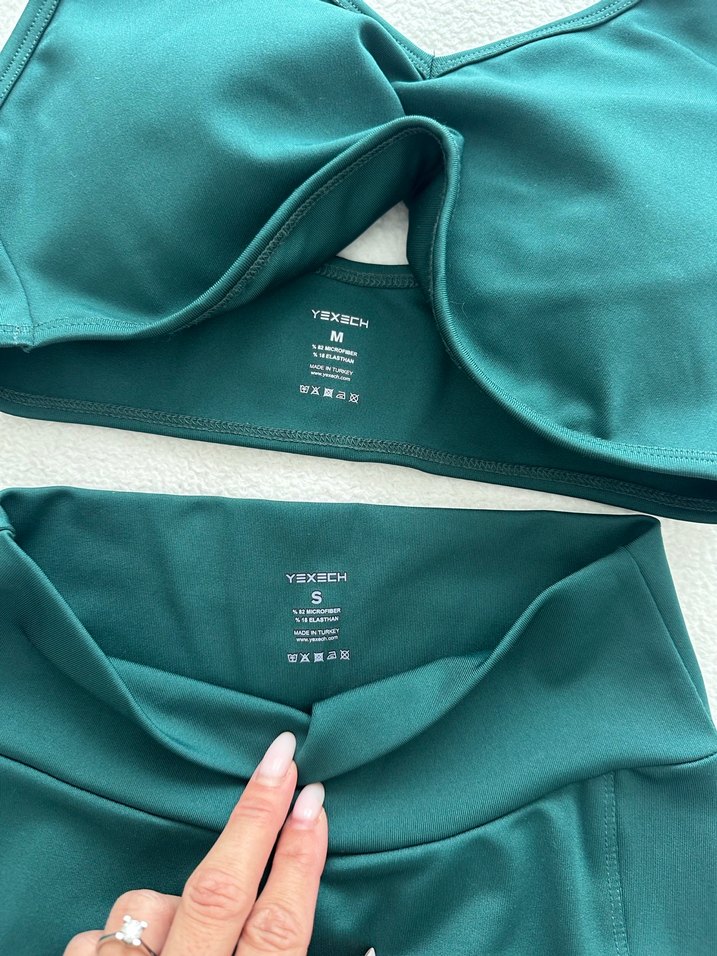 Koyu Yeşil Kadın Spor Tayt - Görsel 2