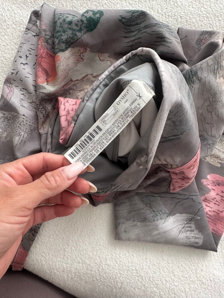 Oysho Gri Tie-Dye Baskılı Kadın Tayt - Görsel 3