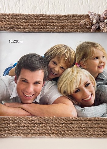 Pamuklu Gri Baskılı Çocuk Fotoğraf Çerçevesi 15x20cm