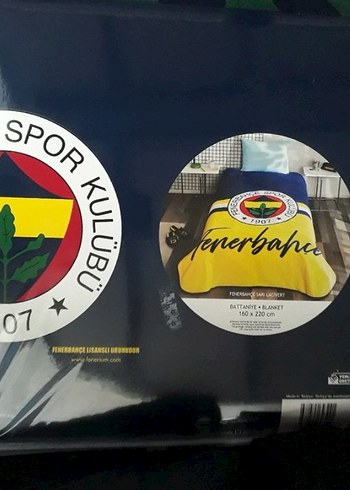 Fenerbahçe Sarı Siyah Battaniye 160x220 cm