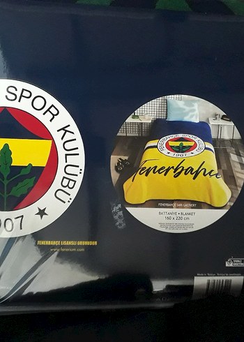 Fenerbahçe Sarı Siyah Battaniye 160x220 cm
