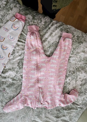 Pastel Baskılı Bebek Polar Uyku Tulumu - Görsel 5