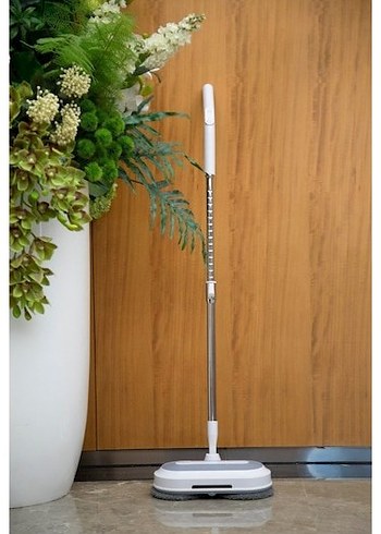 Beyaz Gri Elektrikli Mop +2 Yedek Mop - Görsel 6