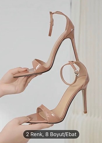 Bej Rugan Stiletto Topuklu Kadın Ayakkabı - Görsel 3