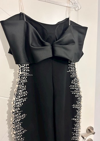 Siyah Uzun Abiye Elbise - Görsel 4