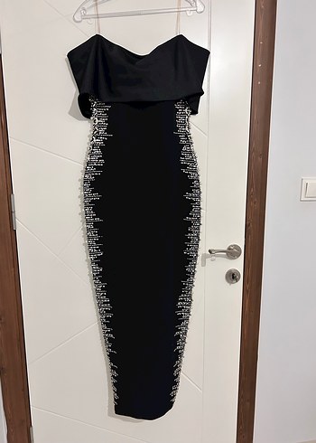 Siyah Uzun Abiye Elbise - Görsel 2