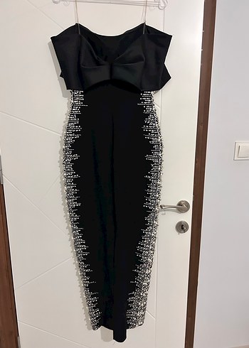 Siyah Uzun Abiye Elbise - Görsel 3